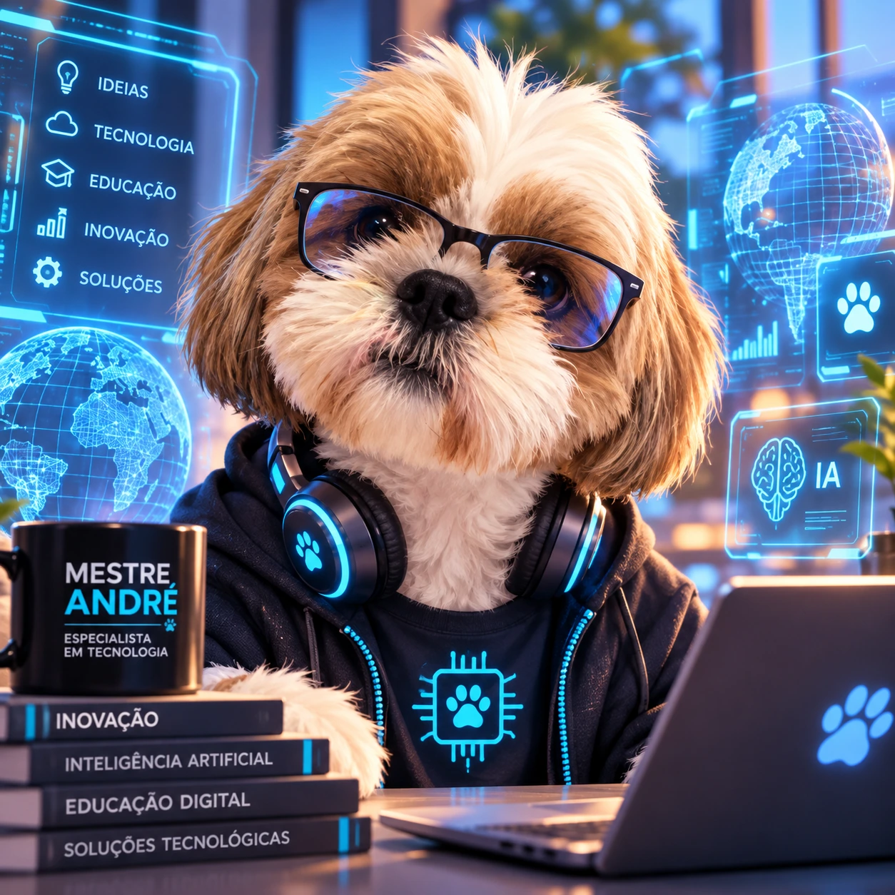 Mestre André, especialista em tecnologia