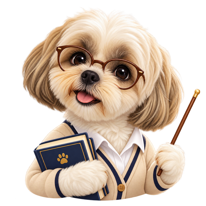 Professora Nina, cachorrinha professora